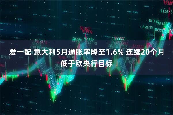 爱一配 意大利5月通胀率降至1.6% 连续20个月低于欧央行目标